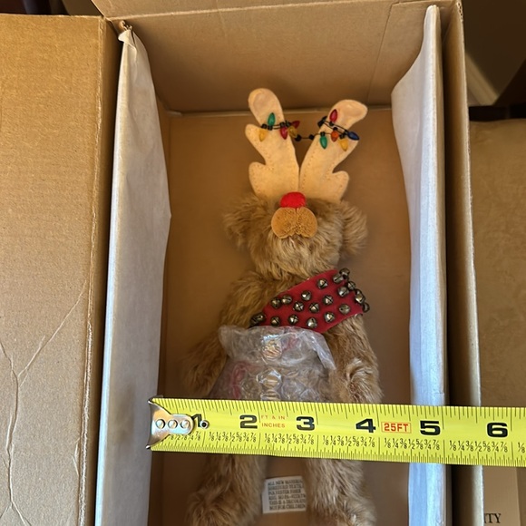 Jaymar Creations handmade Jingle Bear “Jingle Deer” 100% German mohair - Picture 7 of 11